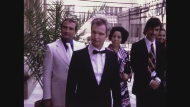 Palermo Itália Junho 1966 Pai Acompanha Noiva Casamento Nos Anos — Vídeo de Stock