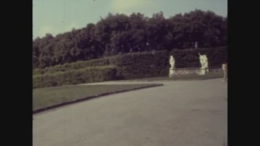 Roma, İtalya Mayıs 1969: 60 'lardaki Caserta Kraliyet Sarayı manzarası
