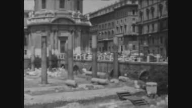 ROME, ITALY MAYIS 1969: 60 'larda Roma sokak manzarası