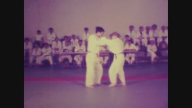 PALERMO, İTALYA MAYIS 1964: 60 'larda dövüş sanatları alıştırmaları