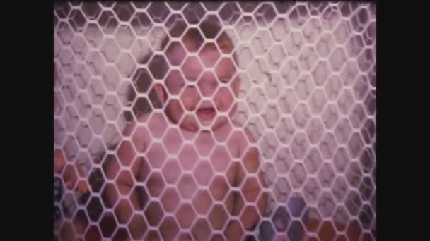 Palermo Italy June 1966 Baby Playpen — 비디오