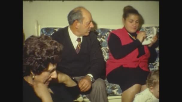 Palermo Włochy Grudnia 1966 Rodzinna Scena Świąteczna — Wideo stockowe