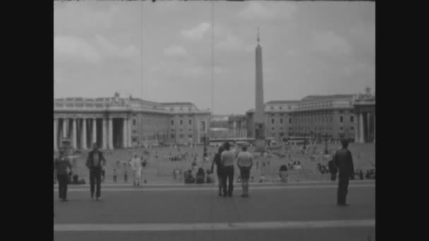 Roma Italia Maggio 1969 Piazza San Pietro Roma Negli Anni — Video Stock