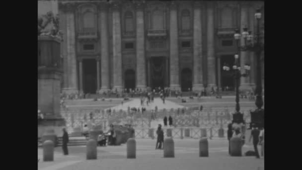 Rome Italien Maj 1969 Vatikanen Peterstorget Rom Talet — Stockvideo