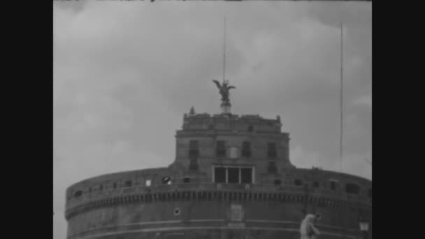 Rome Italy May 1969 Sant Angelo Castle Rome 60S — Stock Video