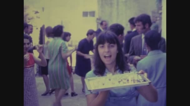 Palermo Italien Mai 1975 Hochzeitsszene Den 70Er Jahren — Stockvideo