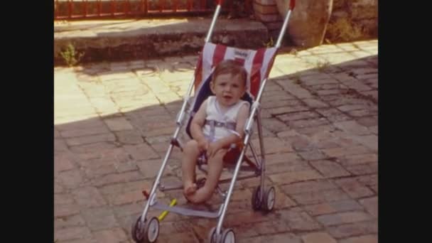 Palermo Italy May 1968 Children Family Memories Outdoor 60S — Stock Video