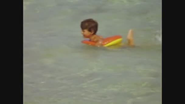 Palermo Italie Mai 1968 Happy Family Vacances Mer Plage Dans — Video