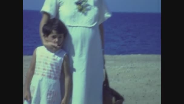 Palermo Włochy Maj 1968 Rodzinna Wycieczka Plażę Latach Tych — Wideo stockowe