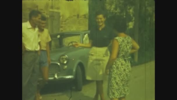 Palinuro Olaszország 1974 Június Emberek Utcai Társadalomtörténet Években — Stock videók