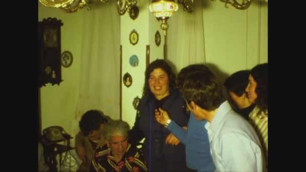 Palermo Itália Maio 1970 Festa Das Pessoas Casa Nos Anos — Vídeo de Stock