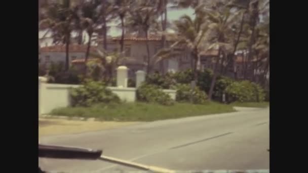 Miami Spojené Státy Červen 1973 Obytná Čtvrť Miami Letech — Stock video