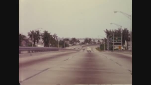 Miami Verenigde Staten Juni 1973 Florida Snelweg Reizen Jaren — Stockvideo