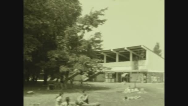 Budapest Hungría Mayo 1970 Escenas Camping Lago Los Años — Vídeos de Stock