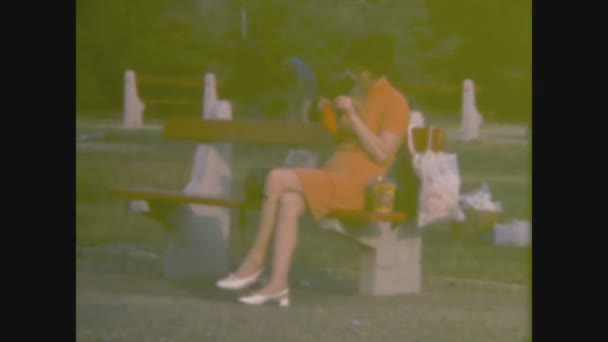 Budapest Ungern Maj 1969 Allmänna Parkscener Talet — Stockvideo