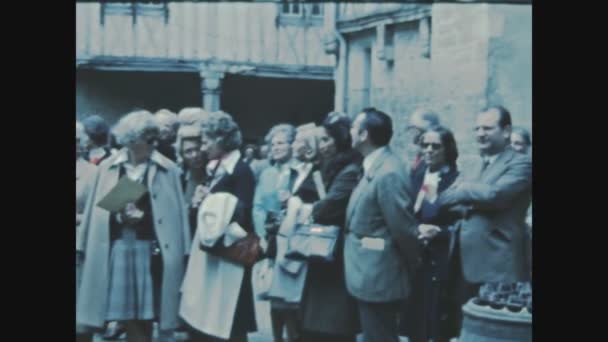 Beaune Fransa Bölgesi 1970 Lerde Şarap Garsonlarının Toplanması — Stok video