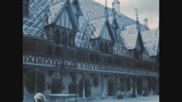 Beaune Francja 1970 Widok Ulicę Beaune Latach Tych — Wideo stockowe