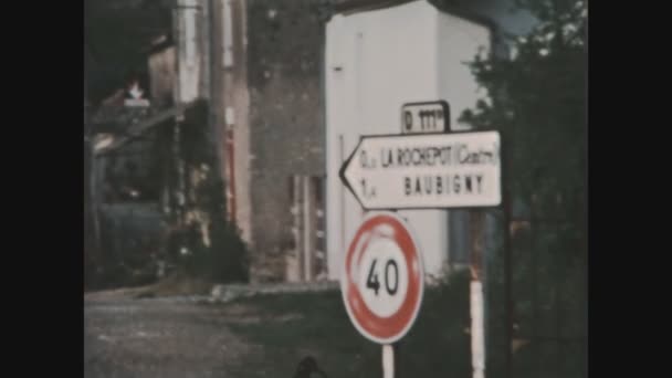 Баубуньи Франция Март 1970 Года Маленькая Средневековая Деревня Годах — стоковое видео
