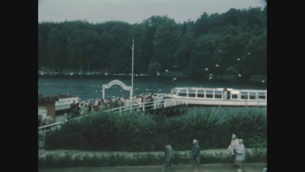 Маленте Германия 1986 Год Вид Озеро Маленте Годы — стоковое видео