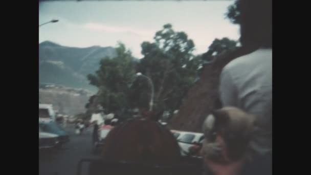 Mijas Spain June 1979 70年代乘坐马车前往米加斯市 — 图库视频影像