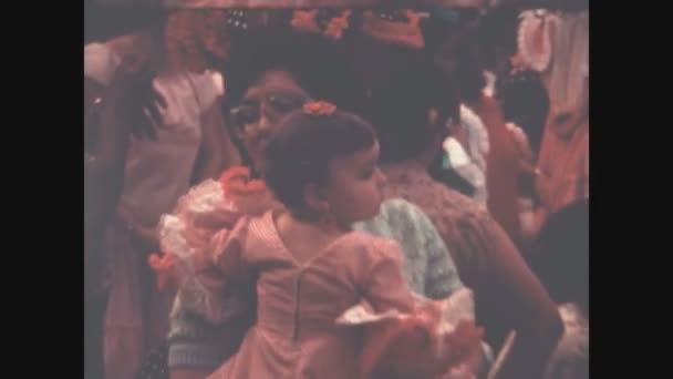 Mijas Испания 1979 Традиционный Испанский Фестиваль — стоковое видео