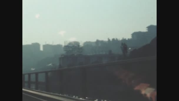 Milano Italia Giugno 1979 Viaggiare Sull Autostrada Italiana Negli Anni — Video Stock