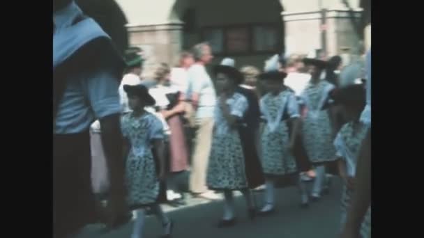 Foehr Alemanha Junho 1985 Desfile Rua Alemão Nos Anos — Vídeo de Stock