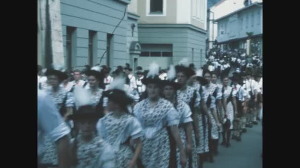Foehr Alemania Junio 1985 Desfile Callejero Alemán Los Años — Vídeos de Stock