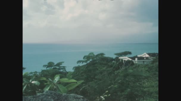 Basseterre Saint Kitts Dezember 1984 Saint Kitts Strandblick Den 80Er — Stockvideo