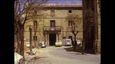 Laguardia, İspanya 1975: 70 'lerde Laguardia sokak manzarası