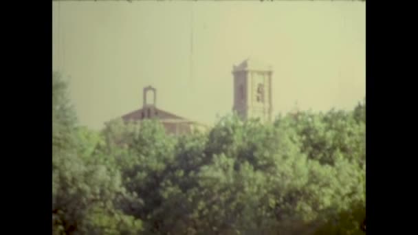 Albacete Spain May 1976 Albacete Monastery View 70S — 图库视频影像