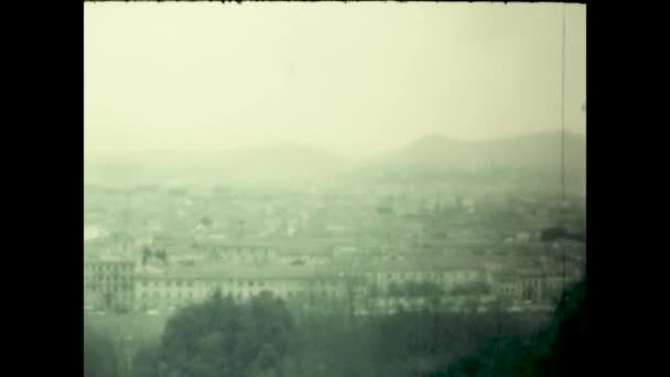 Florence Italy May 1976 Florence City View 70S Images Black — стоковое видео