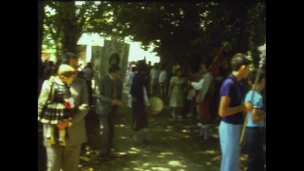 スペインのアルバセテ1976年5月 70年代のアルバセテ祭の聖週間 — ストック動画