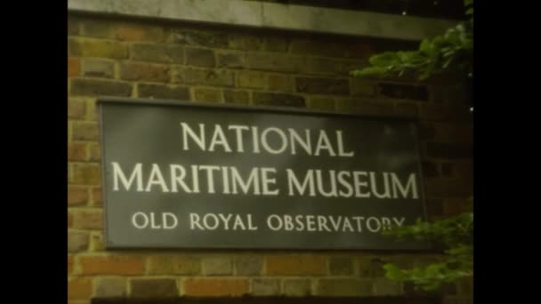 Лондон Объединенный Кингдом Май 1975 Национальный Морской Музей Лондона Вид — стоковое видео