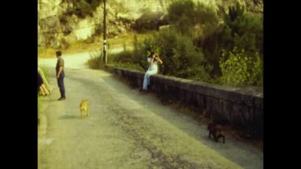 Nuevalos Spain June 1975 Monasterio Piedra Stone Monastery Spain — Video