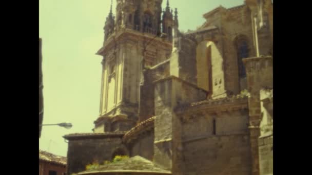 Santo Domingo Calzada Španělsko Květen 1975 Náboženský Průvod Patronskou Hostinu — Stock video