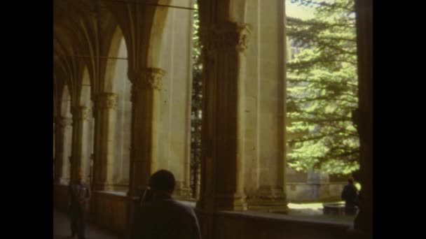Ayegui Spanien Maj 1975 Klostret Santa Maria Irache Talet — Stockvideo