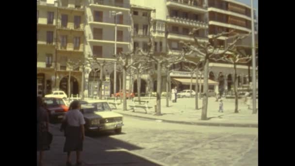 เอสเทลล สเปน พฤษภาคม 1975 วถนนเอสเทลล าในสเปนในย — วีดีโอสต็อก