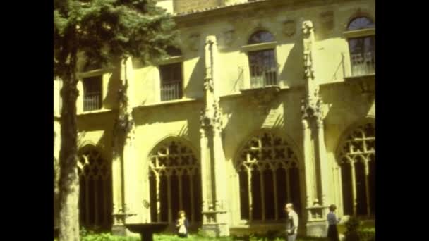 Spagna Maggio 1975 Street View Nel Monastero San Salvador Degli — Video Stock