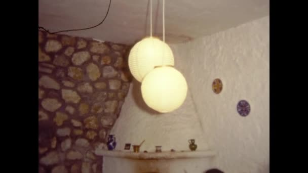 Salobrena Spain May 1970 People Family Memories Living Room 70S — Wideo stockowe