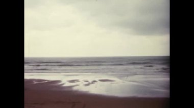 Hondarribia, İspanya Haziran 1976: 70 'lerde Hondarribia deniz manzarası