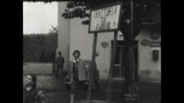 Terni, İtalya Ekim 1955: İnsanlar şehirde, İtalyan sosyal tarihi 50 'lerde tanışıyor