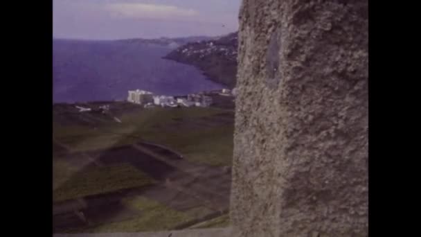 Salobrena Spain May 1970 Salobrena Castle View 70S — Stockvideo