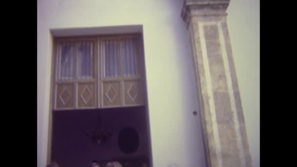 Palermo Italy September 1983 Ceremony Christian Baptism Baby Church 80S — Vídeo de Stock