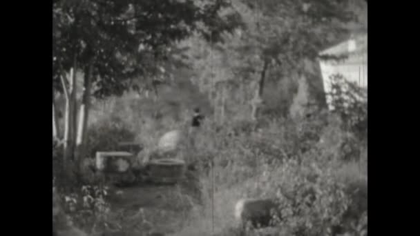 Terni Włochy Może 1956 Posągi Parku Dziecka Orientalne Bałwany Latach — Wideo stockowe