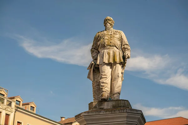 歴史的なイタリアの都市ロビゴのジュゼッペ ガリバルディ広場 — ストック写真