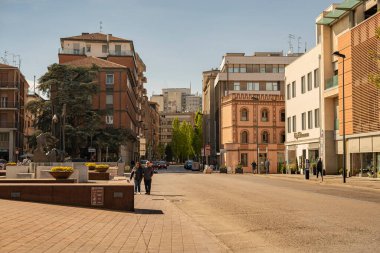 Rovigo, İtalya 22 Nisan 2022: Rovigo şehir merkezi sahnesi