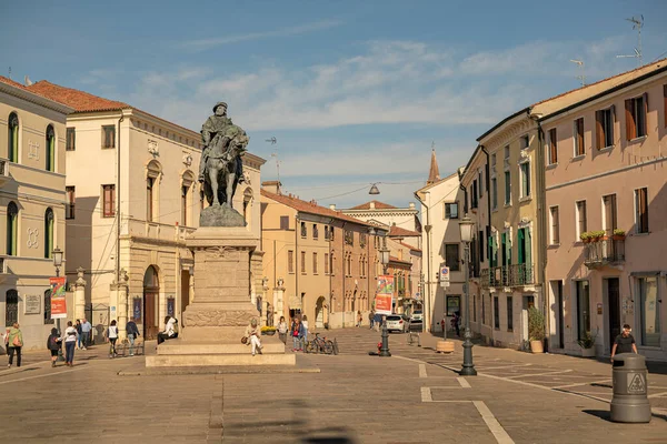 Rovigo Olaszország Április 2022 Giuseppe Garibaldi Tér Rovigo Történelmi Olasz — Stock Fotó