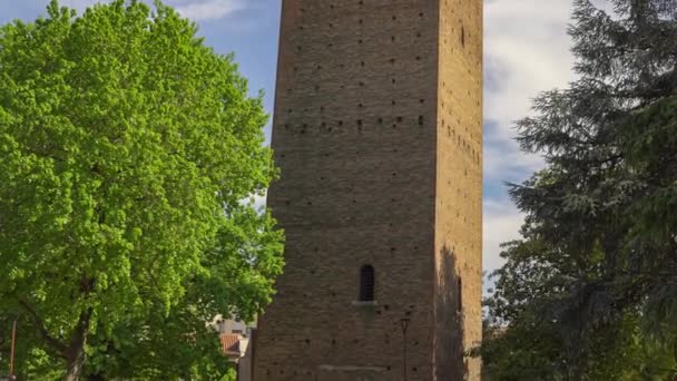Dona Tower Grimaldi Tower Twee Oude Torens Rovigo Italië — Stockvideo
