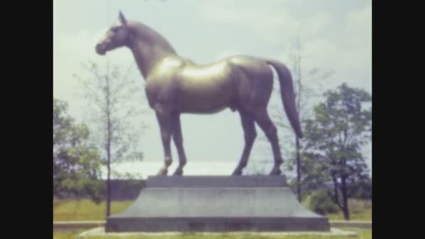 Lexington Verenigde Staten Mei 1950 Elmendorf Farm View Kentucky Thoroughbred — Stockvideo